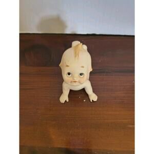 Lefton Kewpie Piano Baby Design by Rosie O'Neil Bisque Porcelain 4" Vintage